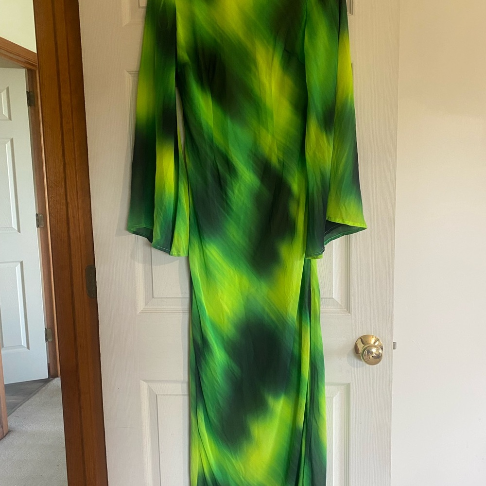 Runaway Label Vibrant Green and Yellow Maxi Dress